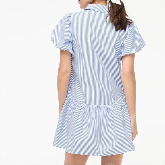 J.CREW Women's Short Sleeve Dress Size 12, Striped Cotton NWT - Picture 3 of 11